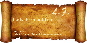 Luda Florentina névjegykártya